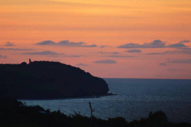 Latarnia Morska Rozewie I oraz II punkty widokowe nad morzem - zachód słońca