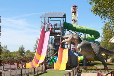 Łeba Park Dinozaurów Nowęcin - park wodny - zjeżdżalnie