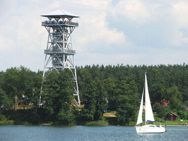 Wieża widokowa nad Jeziorem Wdzydze - piękne widoki