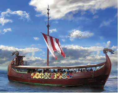 Statek Wikingów Drakkar rejsy wycieczkowe po morzu Władysławowo atrakcje dla dzieci