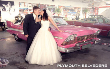 Różowy Plymouth Belvedere - Muzeum Motoryzacji Amerykańskiej w Kościerzynie