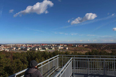 Widok z wieży widokowej Kozacza Góra w Gdańsku