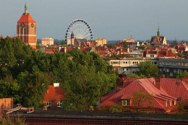 Gdańsk - panorama z tarasu widokowego Europejskiego Centrum Solidarności