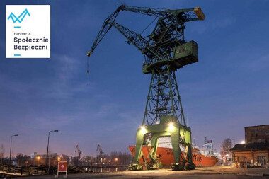Żuraw portowy Gdańsk - dźwig stoczniowy M3 - punkt widokowy. Fot. Fundacja Społecznie Bezpieczni