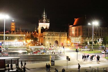 Widok na Gdańsk z tarasu widokowego w Kunszcie Wodnym