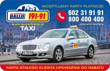 Super Hallo Taxi Gdańsk - karta rabatowa