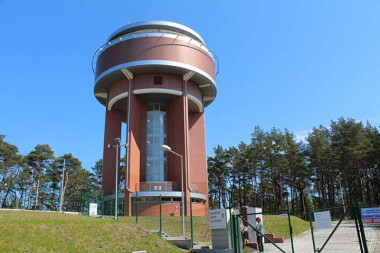 Zbiornik Kazimierz - Gdańsk Sobieszewo - wieża ciśnień i jednocześnie punkt widokowy z wystawą - atrakcja dla dzieci i dorosłych