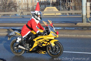Mikołaje na Motocyklach :-) - takie sanie...