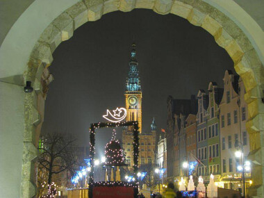 Nocna panorama Gdańska