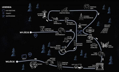 Pinokio - Ogród Świateł Gdynia 2023/2024 - mapa atrakcji - fot. Garden Of Lights