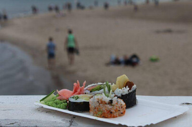 Slow Fest Sopot - można też spróbować sushi.