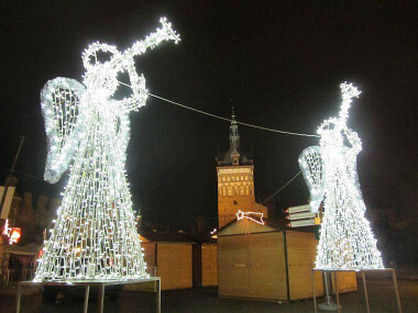 Jarmark Bożonarodzeniowy Gdańsk - świetlne anioły
