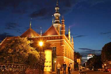 Gdańsk w nocy - Ratusz Staromiejski