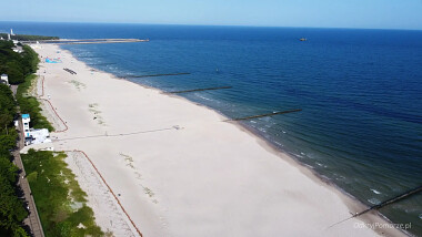 Plaża w Ustce - uzdrowisku nad Morzem Bałtyckim