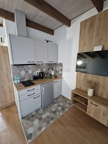 Agro Zahary Wołcza Mała - aneks kuchenny w apartamencie