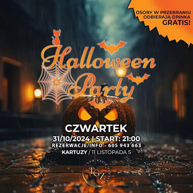 Halloween Party 2024 w Kartuzach - Klub Tam Gdzie Zawsze zaprasza 31 października