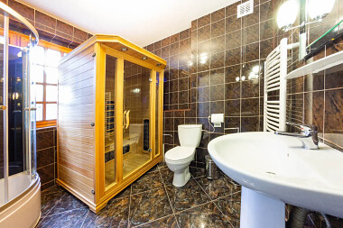 Apartamenty Pod Zamkiem Łapałice - Apartament Lux - łazienka z jacuzzi