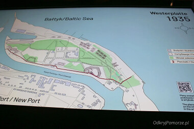 Muzeum w Elektrowni -dynamiczna mapa pokazująca zmienny wygląd Półwyspu Westerplatte na przestrzeni 3 wieków - Gdańsk Westerplatte