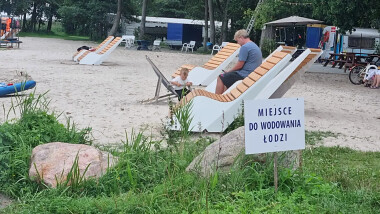 Przystań nad Jeziorem Sarbsk - z plażą i wypożyczalnią kajaków i rowerw wodnych - 300 m od Rancza
