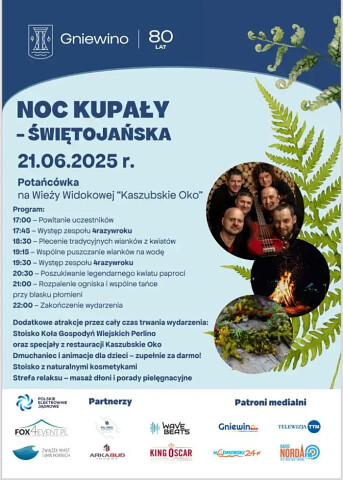 Noc Kupały - Noc Swiętojańska w Gniewinie 21 czerwca 2025 - program
