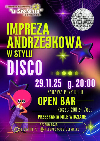 Zabawa Andrzejkowa 2025 na Kaszubach w stylu disco - Centrum U Stolema zaprasza w pomorskie