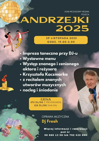 Andrzejki 2025 w DW Helena we Wdzydzach - na Kaszubach