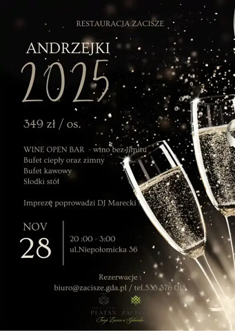 Andrzejki 2025 Gdańsk Restauracja Zacisze