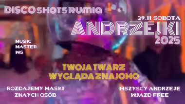 Andrzejki 2025 w Rumi - Disco Shots Rumia zaprasza