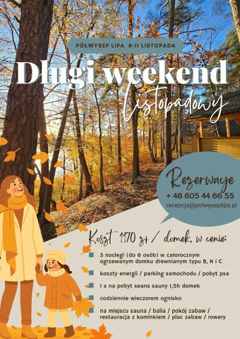 Weekend listopadowy 2025 na Półwyspie Lipa - Kaszuby, Bory Tucholskie