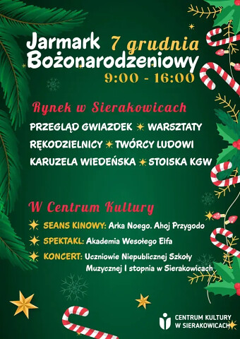 Jarmark Bożonarodzeniowy 2025 Sierakowice - 7 grudnia