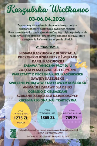 Wielkanoc na Kaszubach 2026 - zaprasza DW Helena - Wdzydze