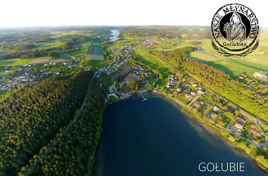 Piękne Gołubie i Kaszuby z lotu ptaka - zapraszamy do młyna - do MUZEUM NASZE MŁYNARSTWO