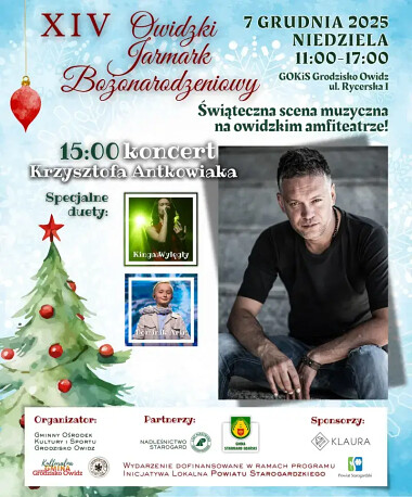 XIV Owidzki Jarmark Bożonarodzeniowy 2025 - koncert Krzysztofa Antkowiaka