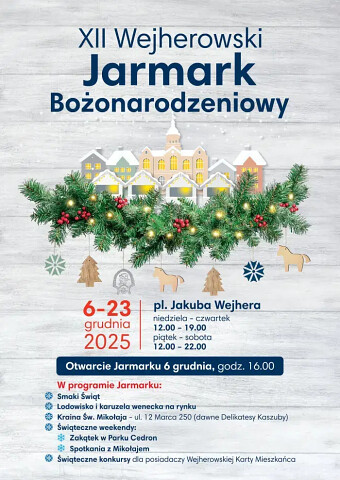 Wejherowski Jarmark Bożonarodzeniowyt 6-23 grudnia 2025