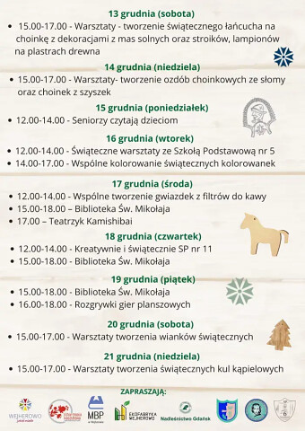 Kraina Św. Mikołaja 13-21 grudnia 2025 - Wejherowski Jarmark Bożonarodzeniowy