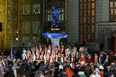 Gdańska Wigilia - fot. Grzegorz Mehring - pod Fontanną Neptuna