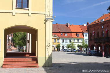 Gniew - wejście na Rynek - Plac Grunwaldzki