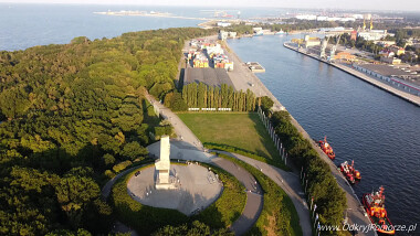 Teren Westerplatte w Gdańsku Kanał Portowy i Zakręt Pięciu Gwizdków