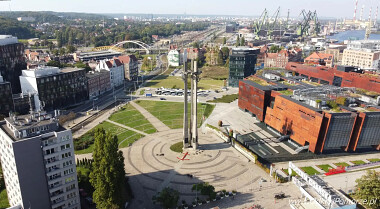Plac Solidarności przy Europejskim Centrum Solidarności w Gdańsku - tutaj stanie Miasteczko WOŚP  2026