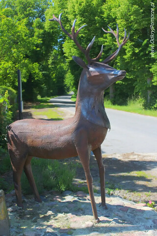 Jeleń - symbol kociewskiej wsi w gminie Gniew