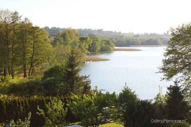 Kaszubskie Zacisze - widok z tarasu na Jezioro Kłodno
