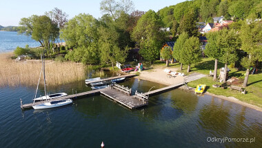 Domek nad jeziorem prywatna plaża pomost lódka - Kaszuby, Zawory
