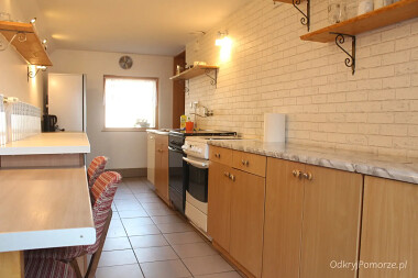 Kaszubskie Zacisze Zawory - kuchnia do dyspozycji Gości obok części rekreacyjnej