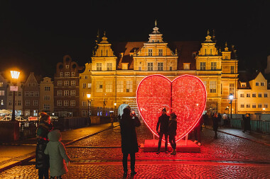 Walentynkowe serce w Gdańsku - fot. Dominik Paszliński