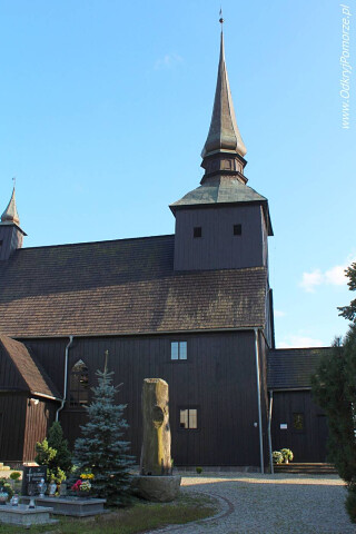 Borzyszkowy - dzwonnica drewnianego kościoła parafialnego z I połowy XVIII wieku