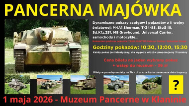 Pancerna Majówka 2026 - Muzeum Pancerne w Kłaninie zaprasza