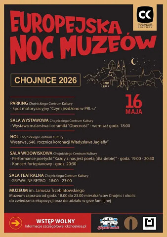 Noc Muzeów 2026 w Chojnicach - program