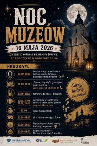 Noc Muzeów 2026 w Żukowie - program 16 maja 2026