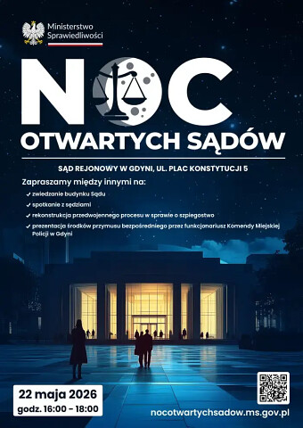Noc Otwartych Sądów w Gdyni 22 maja 2026