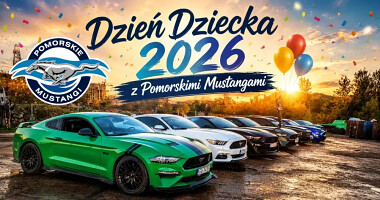 Dzień Dziecka z pomorskimi Mustangami - Przywidz - 30 maja 2026 - na parkingu przy kąpielisku gminnym nad jeziorem